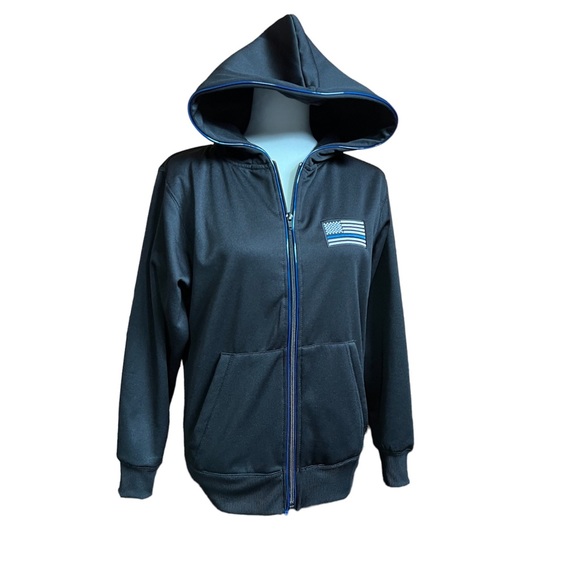 J America Tops - Police thin blue line hoodie